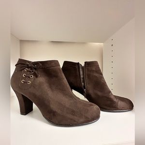 Brown Suede Ankle Booties